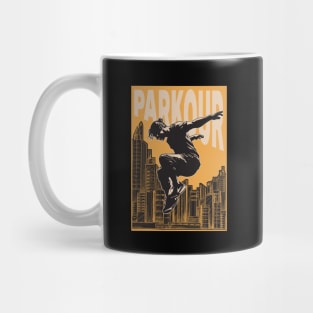 Parkour Freerunner Retro Themed Gift Mug